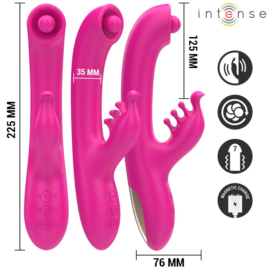 INTENSE - CHRISTINA MULTIFUNKTIONS-RABBIT-VIBRATOR 22,5 CM ROSA - Vanelion Paradise