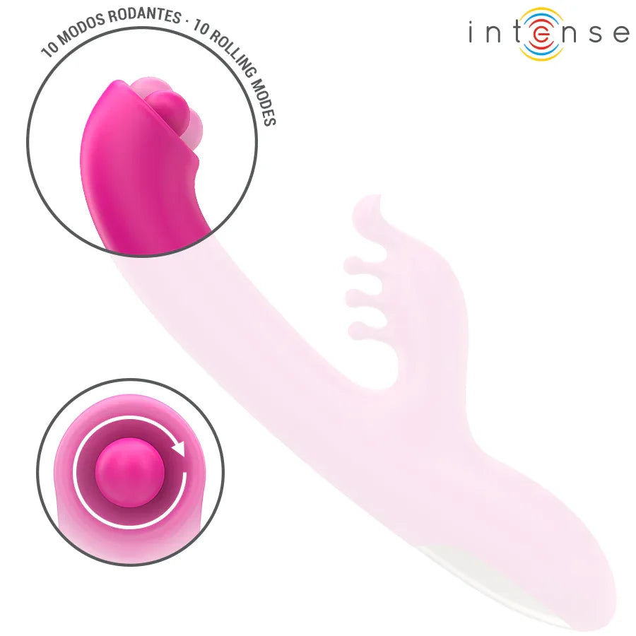 INTENSE - CHRISTINA MULTIFUNKTIONS-RABBIT-VIBRATOR 22,5 CM ROSA - Vanelion Paradise