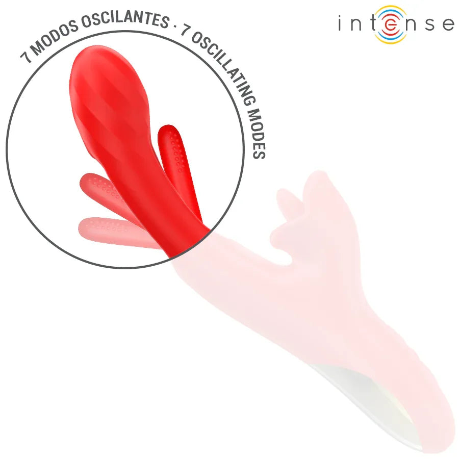 INTENSE - JESSICA MULTIFUNKTIONSVIBRATOR KLITORISSTIMULATION 24,8 CM ROT - Vanelion Paradise