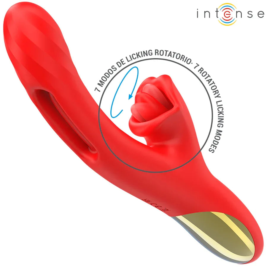 INTENSE - JESSICA MULTIFUNKTIONSVIBRATOR KLITORISSTIMULATION 24,8 CM ROT - Vanelion Paradise