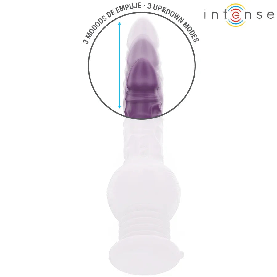 INTENSE - TATUM MULTIFUNKTIONSVIBRATOR MIT AUF- UND ABVIBRATION 24 CM LILA - Vanelion Paradise