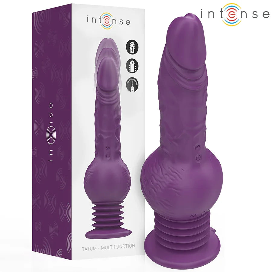 INTENSE - TATUM MULTIFUNKTIONSVIBRATOR MIT AUF- UND ABVIBRATION 24 CM LILA - Vanelion Paradise
