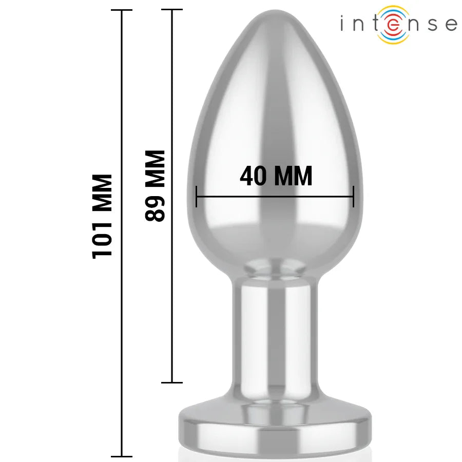 INTENSE - ANAL PLUG 10 VIBRATIONEN METALL MIT FERNBEDIENUNG L - Vanelion Paradise