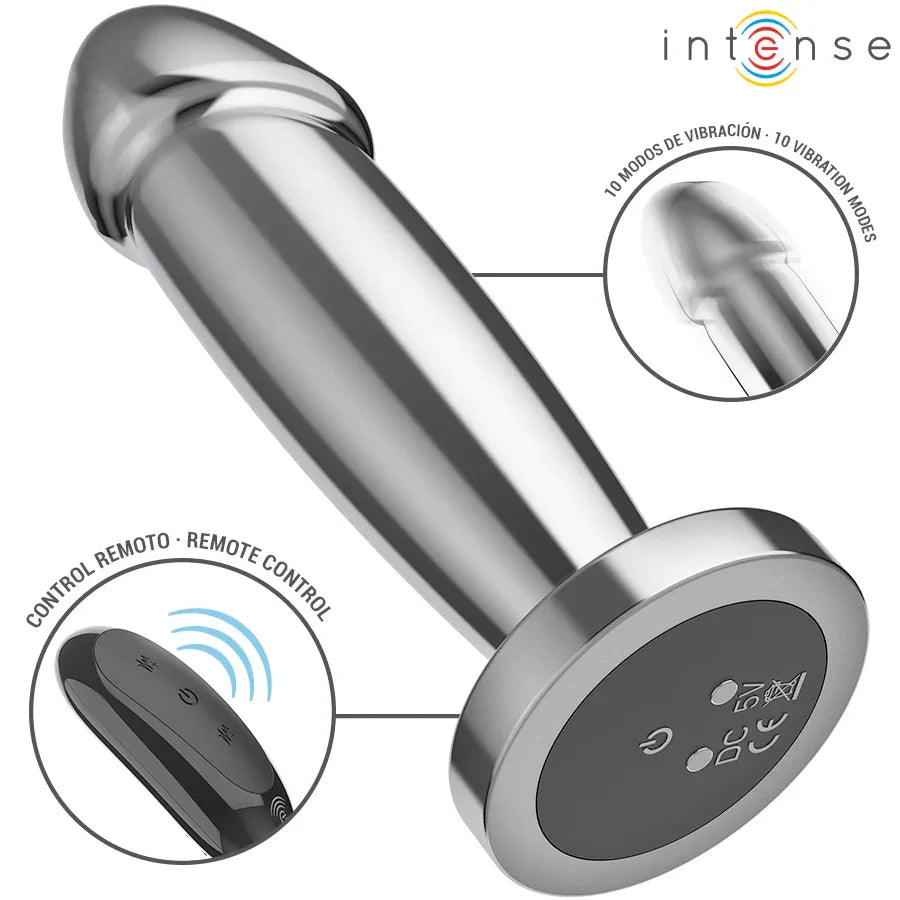 INTENSE - ANAL PLUG 10 VIBRATIONEN METALLDILDO MIT FERNBEDIENUNG S - Vanelion Paradise