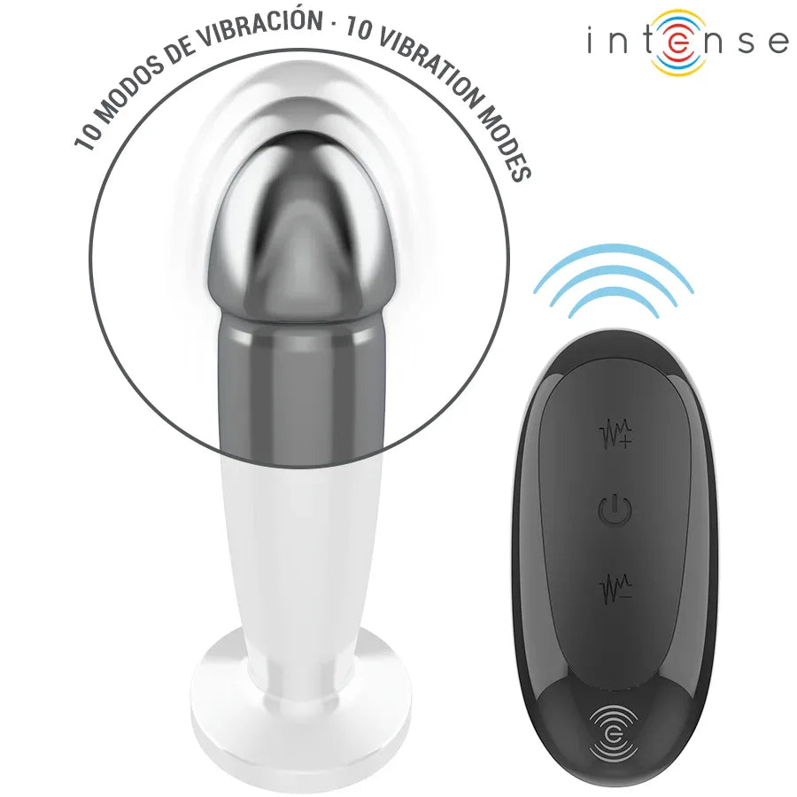 INTENSE - ANAL PLUG 10 VIBRATIONEN METALLDILDO MIT FERNBEDIENUNG M - Vanelion Paradise