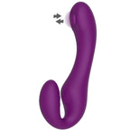 Xocoon Strapless Strap-On Pulse Vibe Paarvibrator in Lila – Produktansicht 7