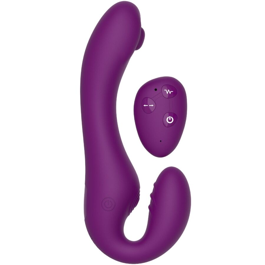 Xocoon Strapless Strap-On Pulse Vibe Paarvibrator in Lila – Produktansicht 1