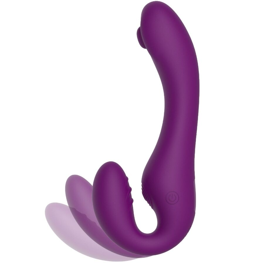Xocoon Strapless Strap-On Pulse Vibe Paarvibrator in Lila – Produktansicht 4