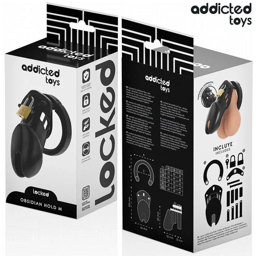 ADDICTED TOYS LOCKED - OBSIDIAN HOLD PENISKÄFIG GRÖSSE M - Vanelion Paradise