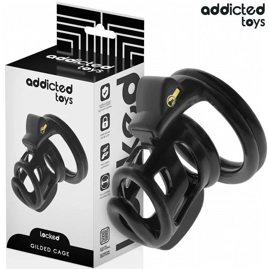 ADDICTED TOYS LOCKED - GILDEN CAGE PENISKÄFIG 8,5 CM - Vanelion Paradise