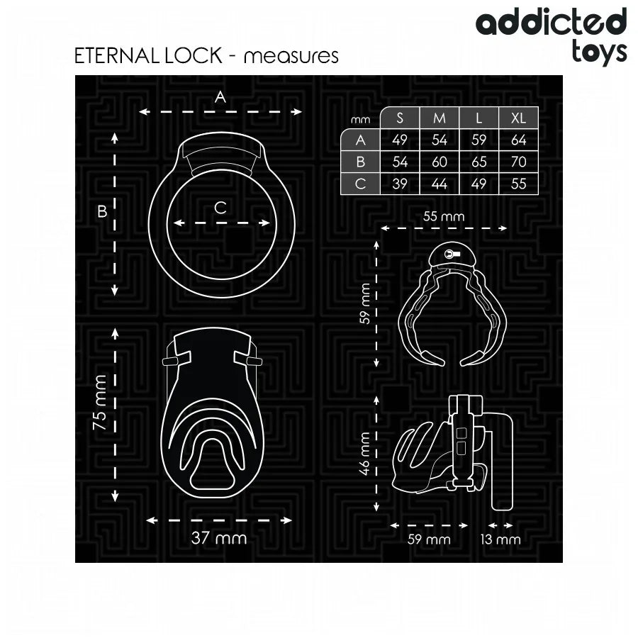 ADDICTED TOYS LOCKED - ETERNAL LOCK PENISKÄFIG 9 CM - Vanelion Paradise