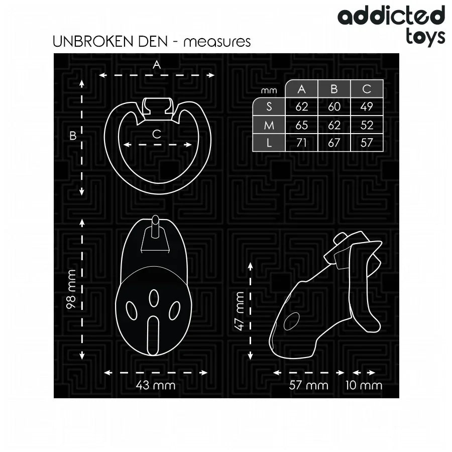 ADDICTED TOYS LOCKED - UNBROKEN DEN PENISKÄFIG 9,8 CM - Vanelion Paradise