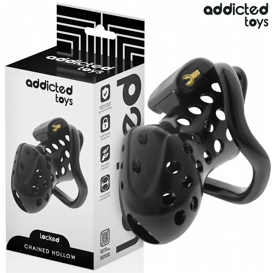 ADDICTED TOYS LOCKED - ANGEKETTETER HOHLPENISKÄFIG 10,5 CM - Vanelion Paradise