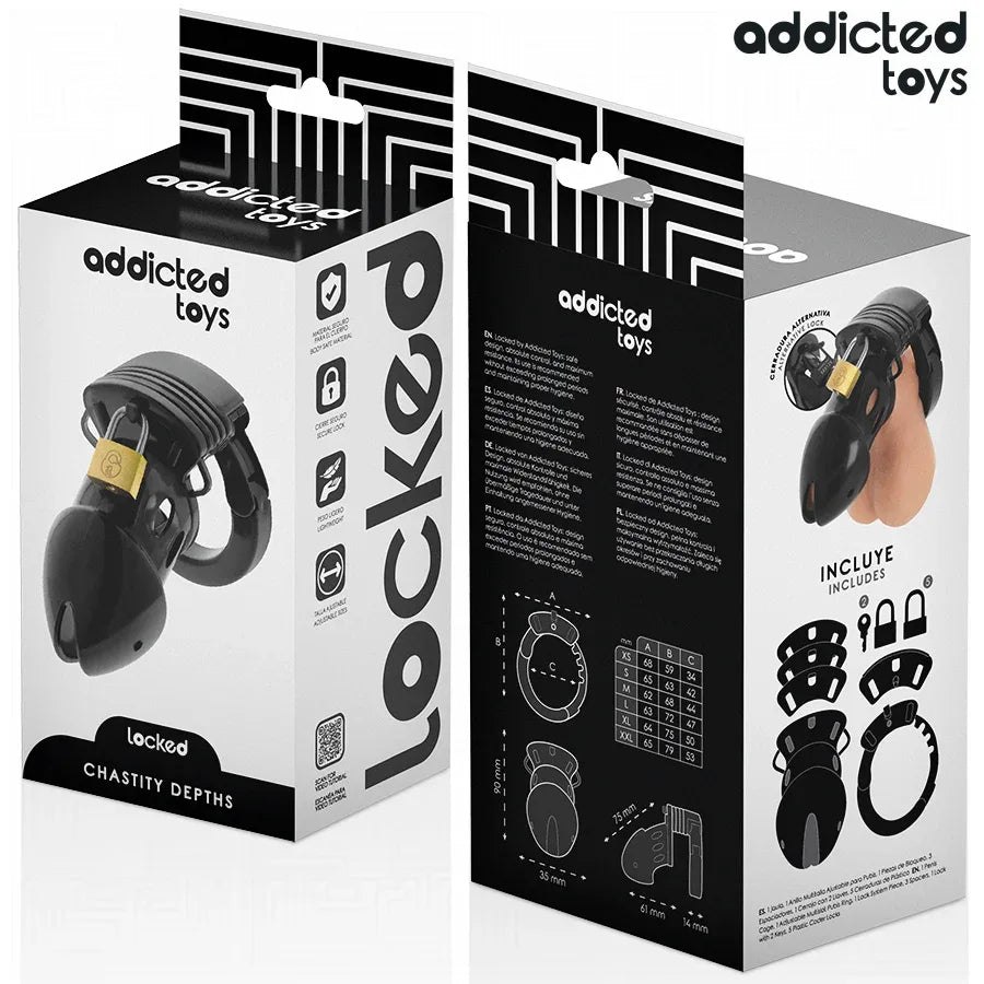 ADDICTED TOYS LOCKED - CHASTITY DEPTHS PENISKÄFIG 7,5 CM - Vanelion Paradise
