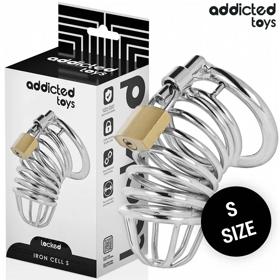 ADDICTED TOYS LOCKED - IRON CELL METALL-PENISKÄFIG 4 CM GRÖSSE S - Vanelion Paradise