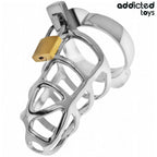 ADDICTED TOYS LOCKED - SILBERNER PENISKÄFIG AUS METALL, GRÖSSE S - Vanelion Paradise