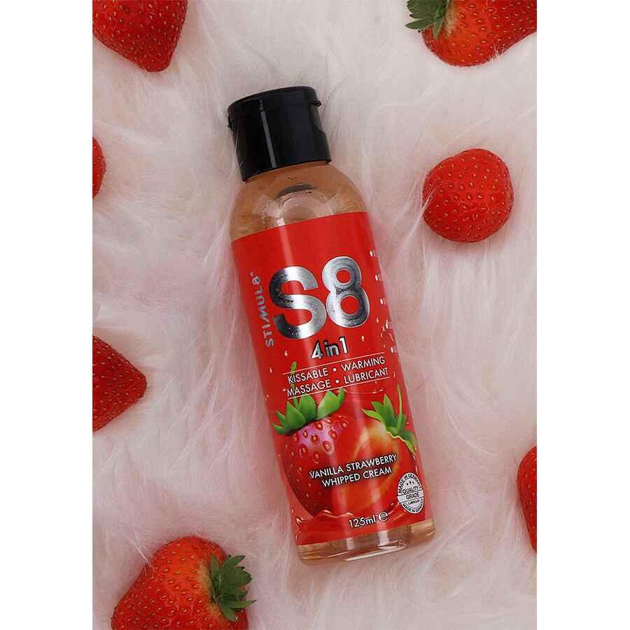 S8 4-in-1 Erdbeer Gleitgel – essbar & wärmend - Vanelion Paradise