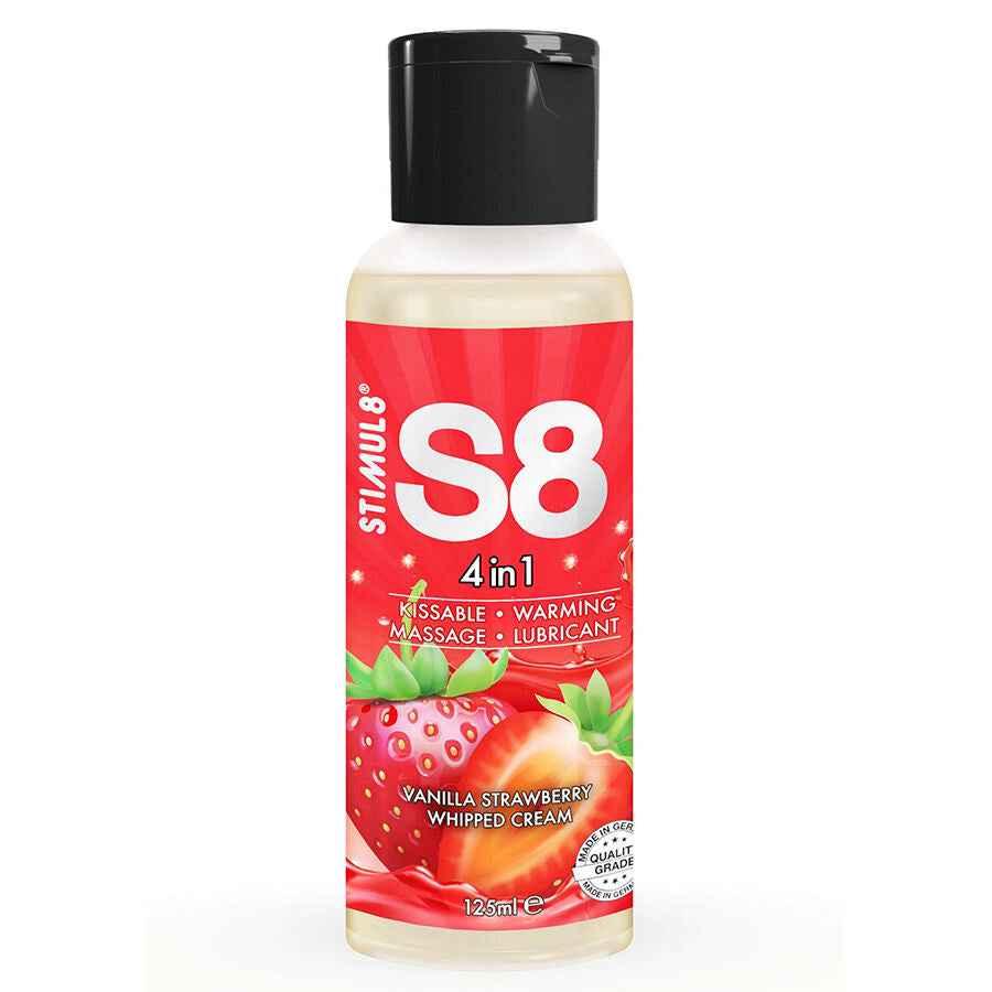 S8 4-in-1 Erdbeer Gleitgel – essbar & wärmend - Vanelion Paradise