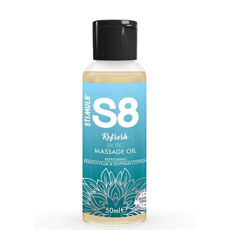 STIMUL8 - S8 REFRESH EROTISCHES BAUMWOLLMASSAGEÖL 50 ML - Vanelion Paradise