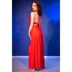 CHILIROSE - CR 4857 ROTES TOP- UND HOSENSET, GRÖSSE L