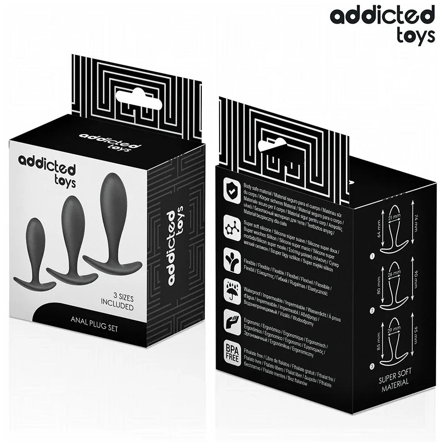 ADDICTED TOYS - 3ER-SET ANALPLUG MODELL 2 - Vanelion Paradise