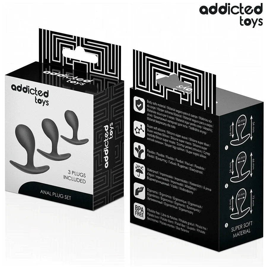 ADDICTED TOYS - 3ER-SET ANALPLUG MODELL 3 - Vanelion Paradise