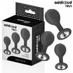 ADDICTED TOYS - 3ER-SET ANALPLUG MIT JUWEL - Vanelion Paradise