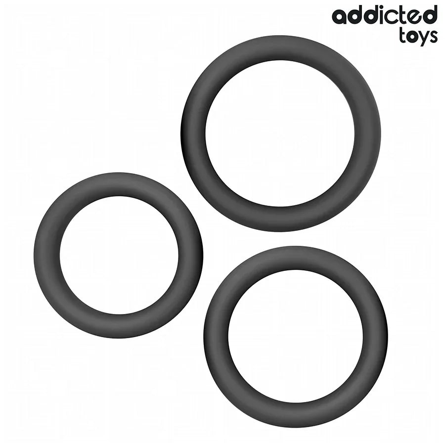 ADDICTED TOYS - SET AUS FLACHEN SILIKONRINGEN - Vanelion Paradise