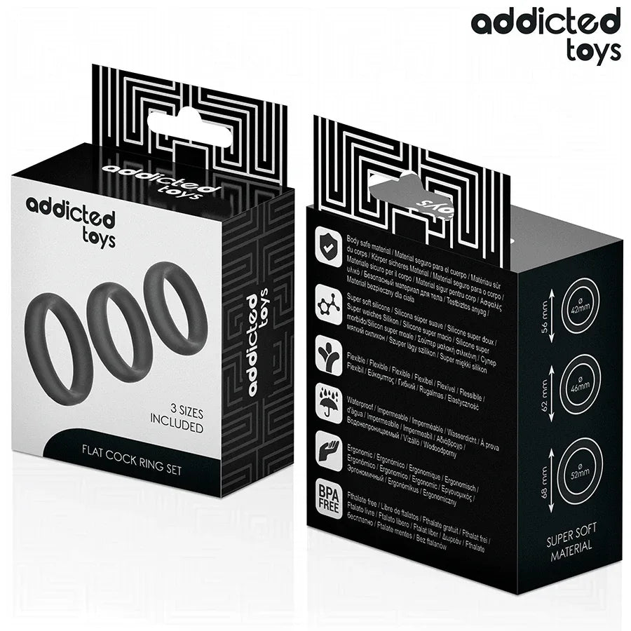 ADDICTED TOYS - SET AUS FLACHEN SILIKONRINGEN - Vanelion Paradise