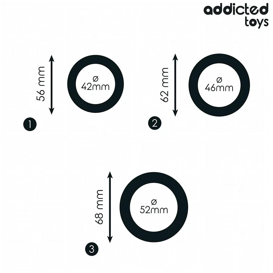 ADDICTED TOYS - SET AUS FLACHEN SILIKONRINGEN - Vanelion Paradise