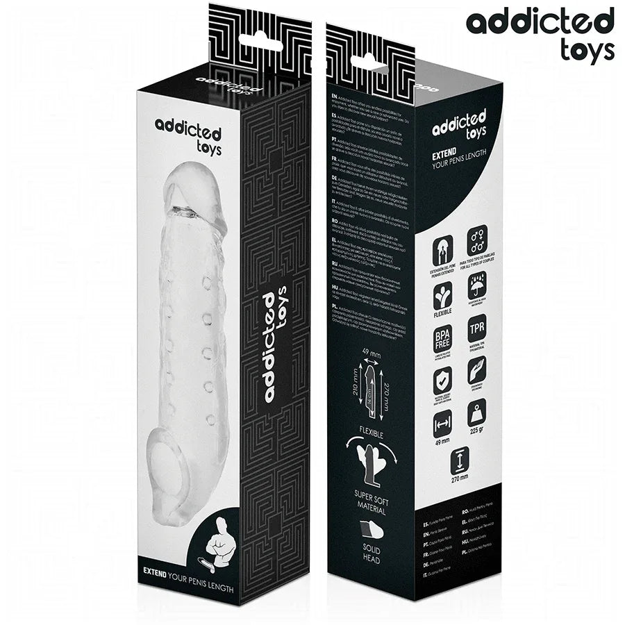 ADDICTED TOYS - TRANSPARENTE PENISVERLÄNGERUNG GRÖSSE S 23 CM - Vanelion Paradise