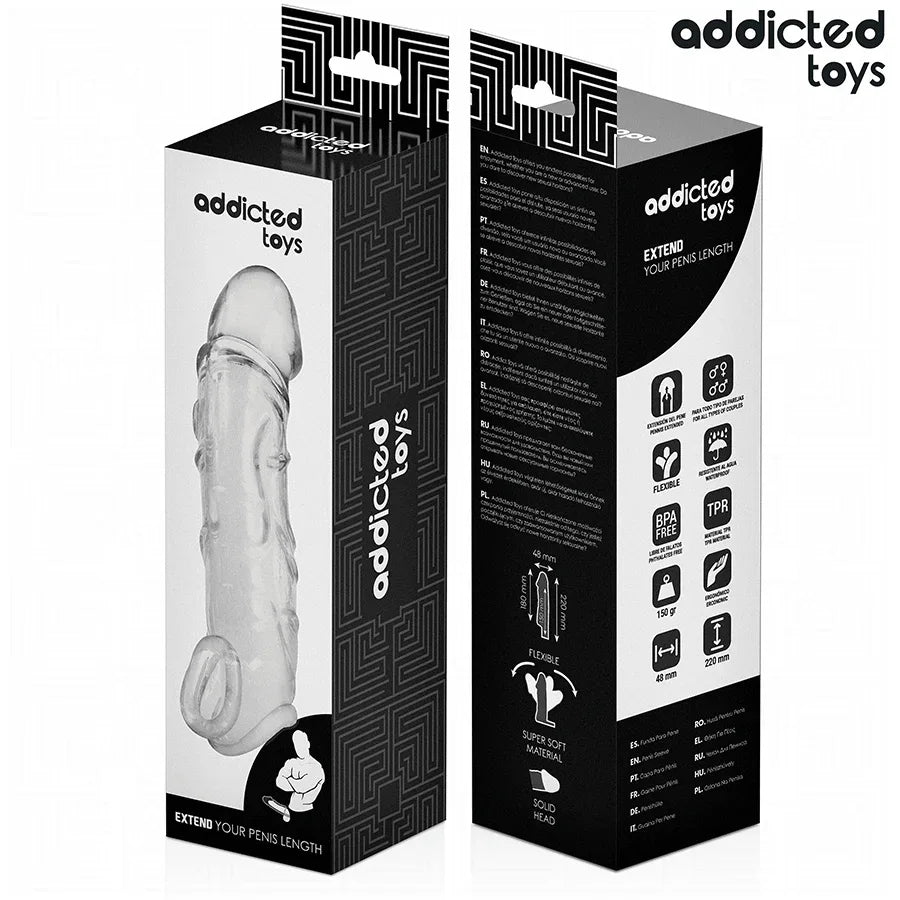 ADDICTED TOYS - TRANSPARENTE PENISVERLÄNGERUNG 27 CM - Vanelion Paradise