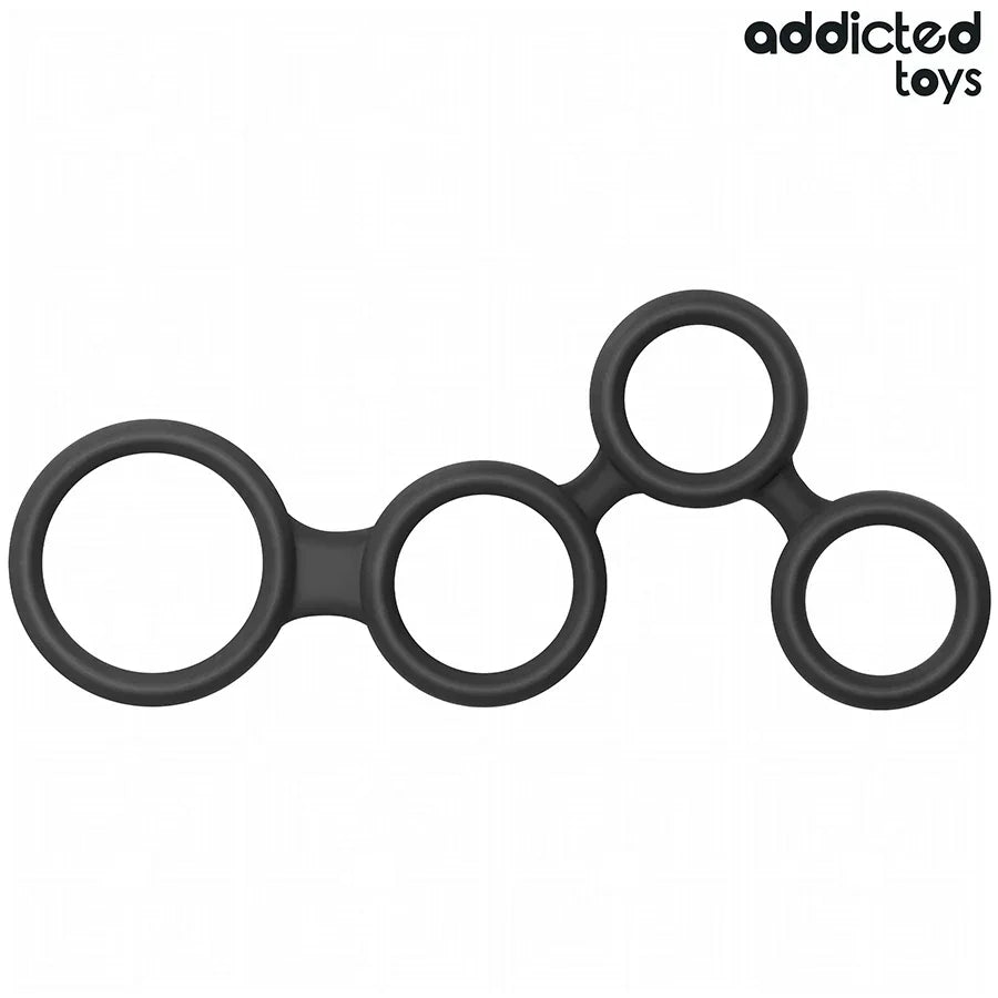 ADDICTED TOYS - PENISRING MIT TEILERN FÜR HODEN - Vanelion Paradise