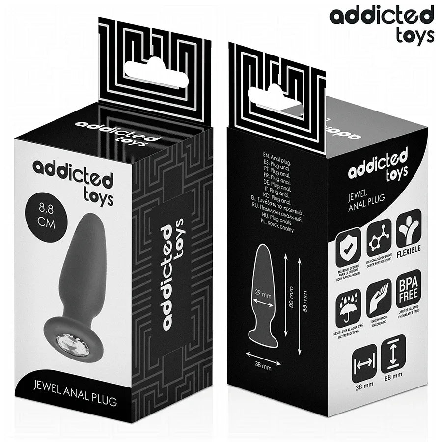 ADDICTED TOYS - ANAL PLUG MIT JUWEL GRÖSSE S 8,8 CM - Vanelion Paradise