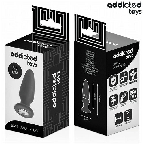 ADDICTED TOYS - ANAL PLUG MIT JUWEL GRÖSSE S 8,8 CM - Vanelion Paradise