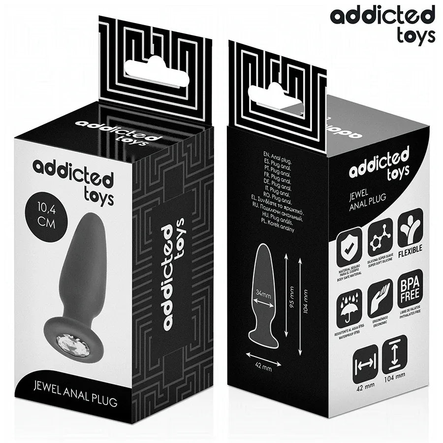 ADDICTED TOYS - ANAL PLUG MIT JUWEL GRÖSSE M 10,4 CM - Vanelion Paradise