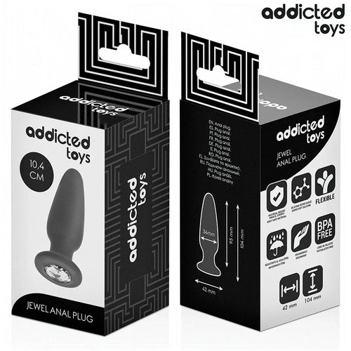ADDICTED TOYS - ANAL PLUG MIT JUWEL GRÖSSE M 10,4 CM - Vanelion Paradise