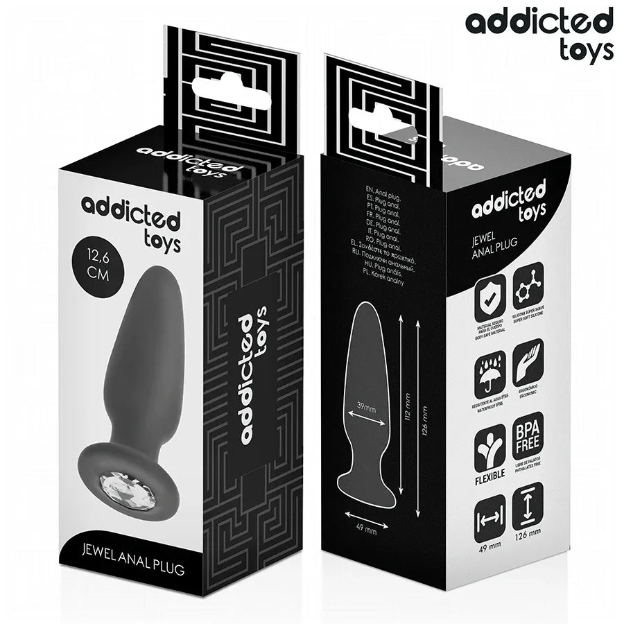 ADDICTED TOYS - ANAL PLUG MIT JUWEL GRÖSSE L 12,6 CM - Vanelion Paradise
