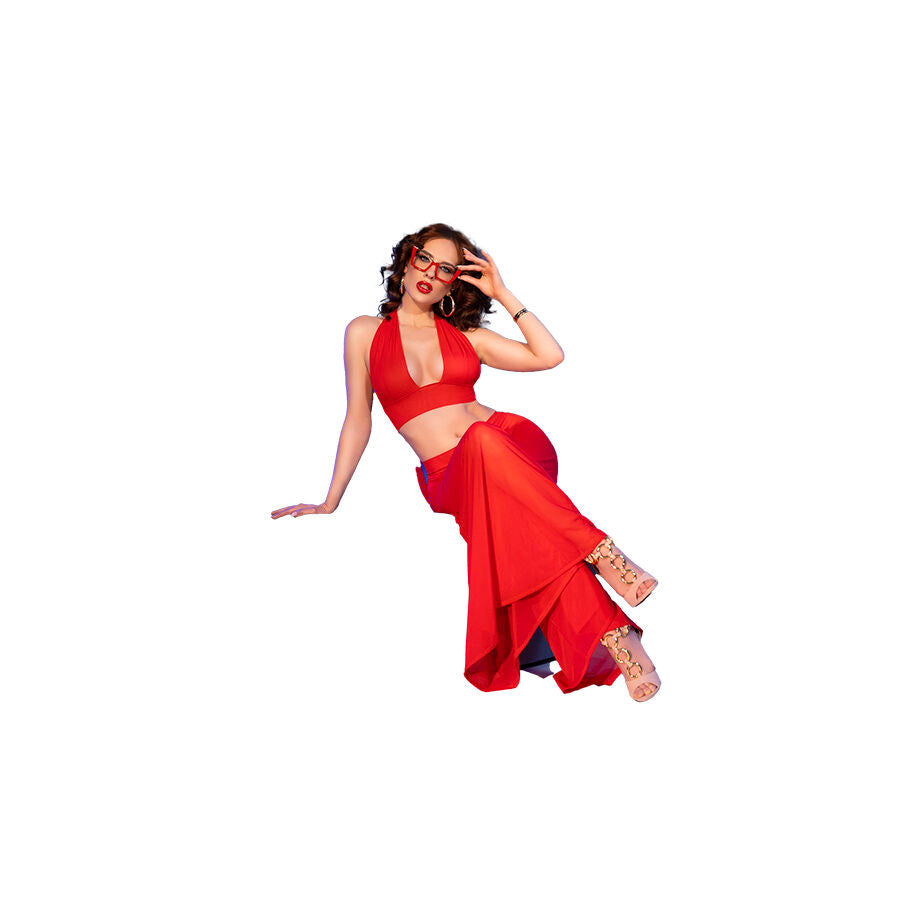 Chilirose CR 4857 Top- und Hosen-Set Rot Größe S – Produktansicht 4