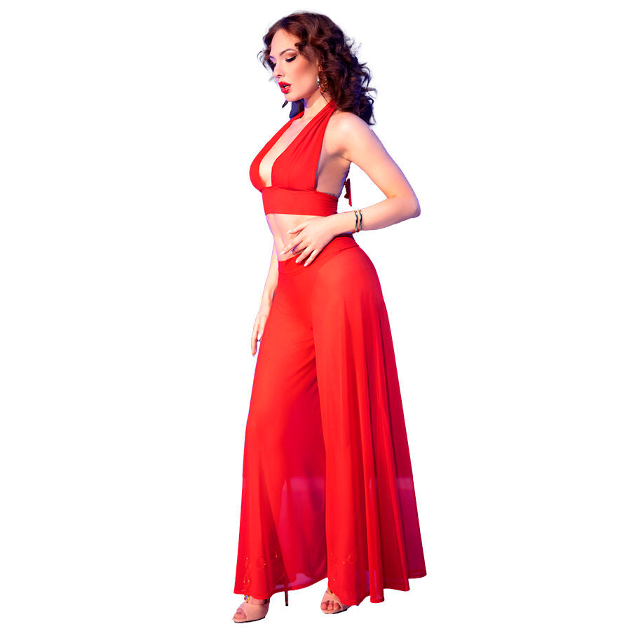 Chilirose CR 4857 Top- und Hosen-Set Rot Größe S – Produktansicht 2