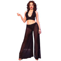 CHILIROSE - CR 4857 SCHWARZES TOP- UND HOSENSET, GRÖSSE L
