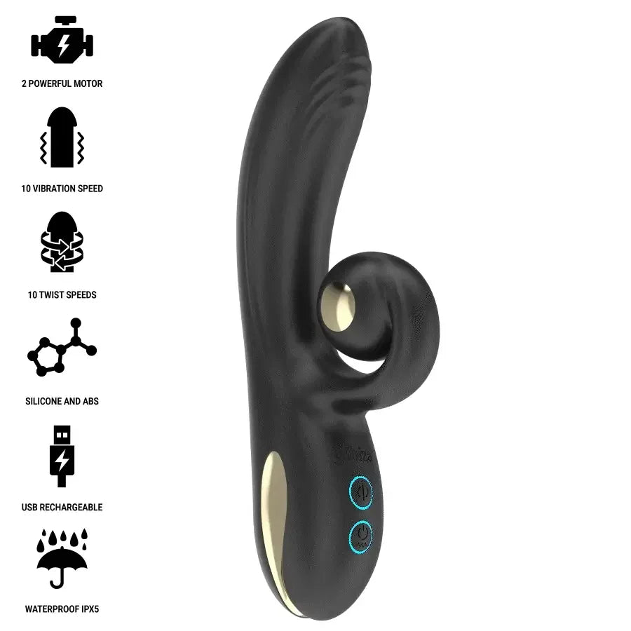 IBIZA - TWISTER VIBRATOR MIT KURVENSTIMULATOR UND VIBRO-ROTATION - Vanelion Paradise