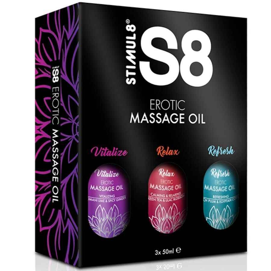 STIMUL8 - S8 MASSAGEÖL BOX 3 X 50 ML - Vanelion Paradise