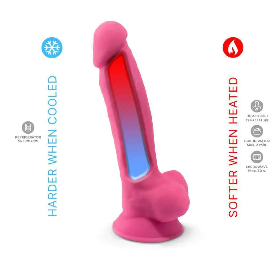 SILEXD - MODELL 1 REALISTISCHER PENIS PREMIUM-SILIKON SILEXPAN FLUORESZIERENDES ROSA 17,5 CM - Vanelion Paradise