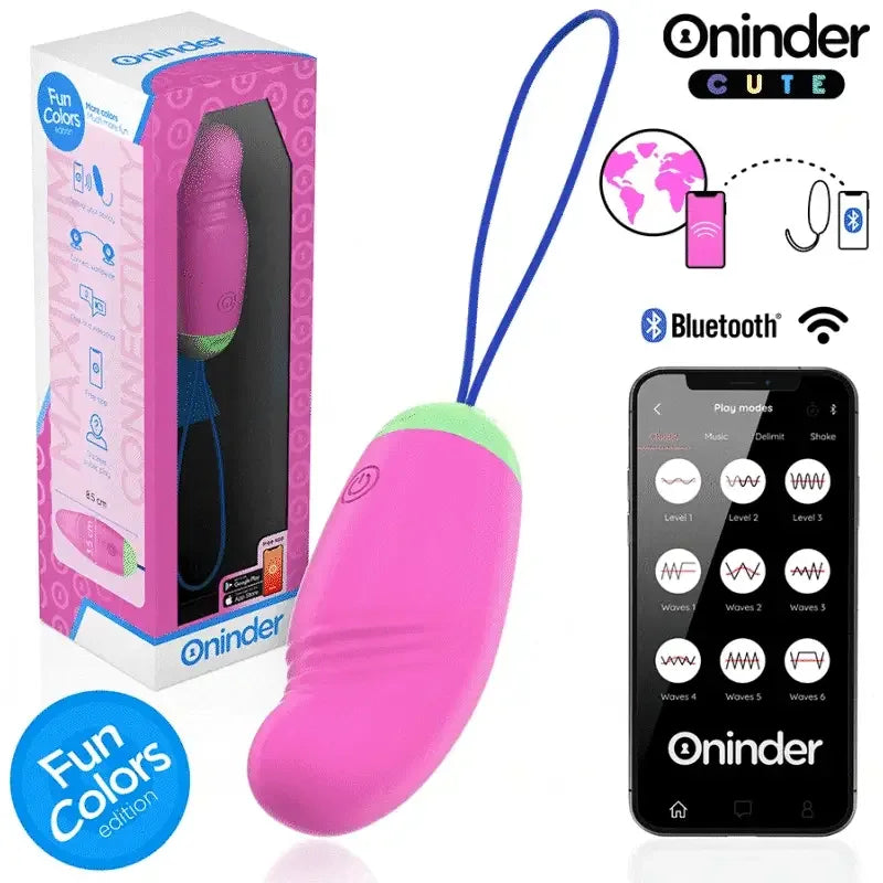 ONINDER CUTE - LOVE PLEASURE VIBRO-ROTIERENDES EI 360° SILIKON - KOSTENLOSE WELTWEITE APP - Vanelion Paradise