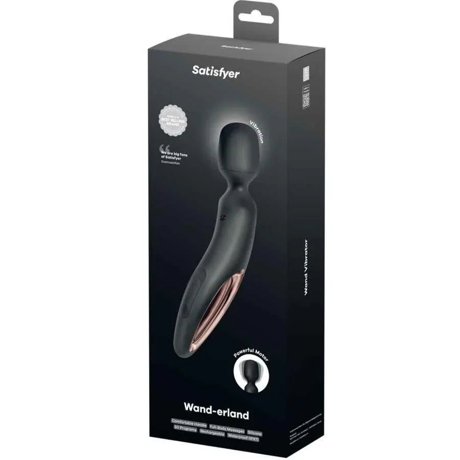 SATISFYER - WAND ERLAND VIBRIERENDES MASSAGER SCHWARZ - Vanelion Paradise