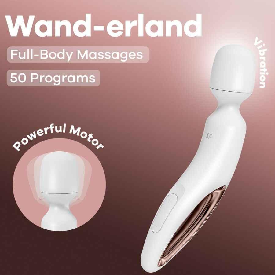 SATISFYER - WAND ERLAND VIBRIERENDES MASSAGER WEISS - Vanelion Paradise