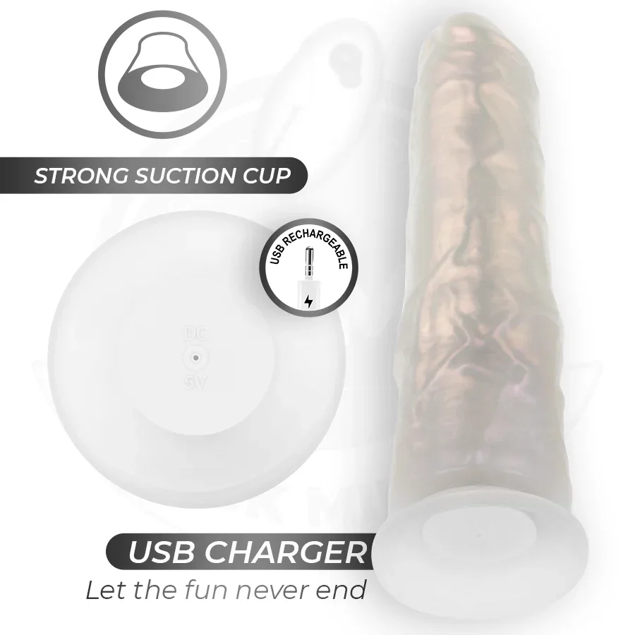 COCK MILLER - DILDO MIT SAUGNÄPFEN, LICHTERN UND VIBRATION MIT FERNBEDIENUNG WEISS 21,5 CM - Vanelion Paradise