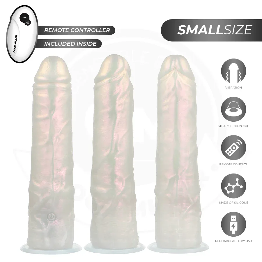 COCK MILLER - DILDO MIT SAUGNÄPFEN, LICHTERN UND VIBRATION MIT FERNBEDIENUNG WEISS 19,5 CM - Vanelion Paradise