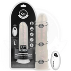 COCK MILLER - DILDO MIT SAUGNÄPFEN, LICHTERN UND VIBRATION MIT FERNBEDIENUNG WEISS 19,5 CM - Vanelion Paradise